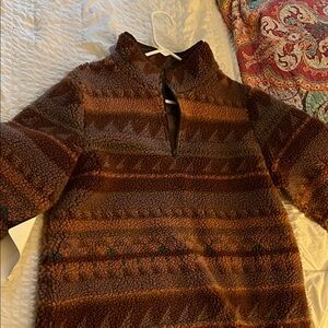 LL Bean Women's Brown and Tan Zip-Up Jacket